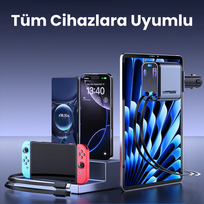 4'ü 1 Arada Araç Şarj Aleti